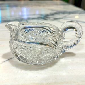 Vintage  American Brilliant Lead Crystal Creamer